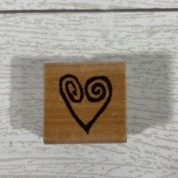 Wood and Rubber Stamp Valentine’s Theme 11 piece set - Picture 10 of 15